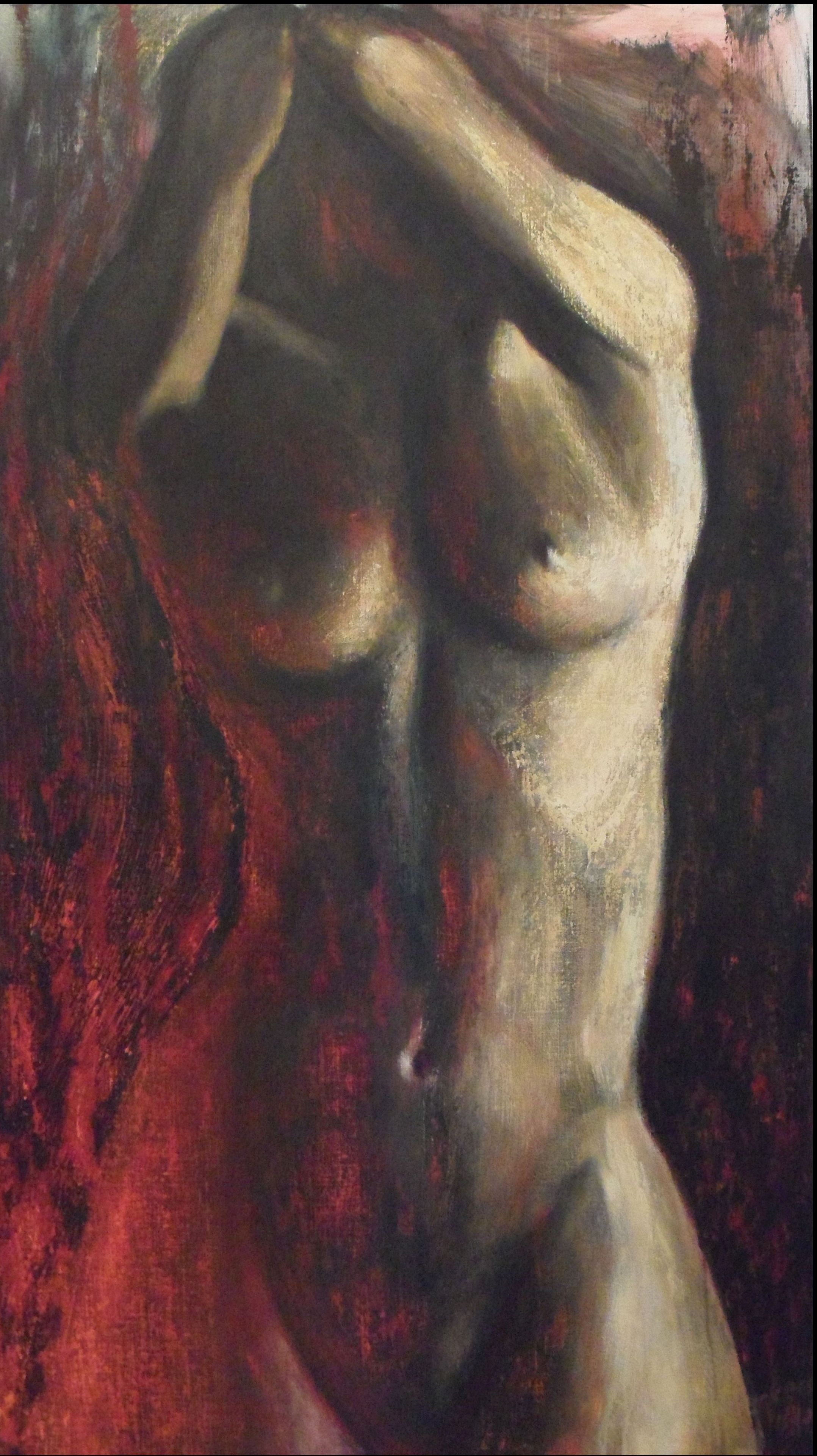Woman Acryl on canvas willem berkers vrouw